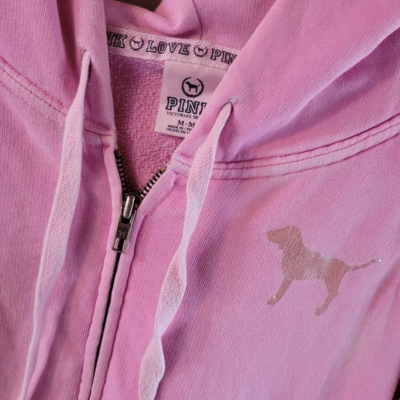 PINK varsity zip up jacket - Picture 2 of 4